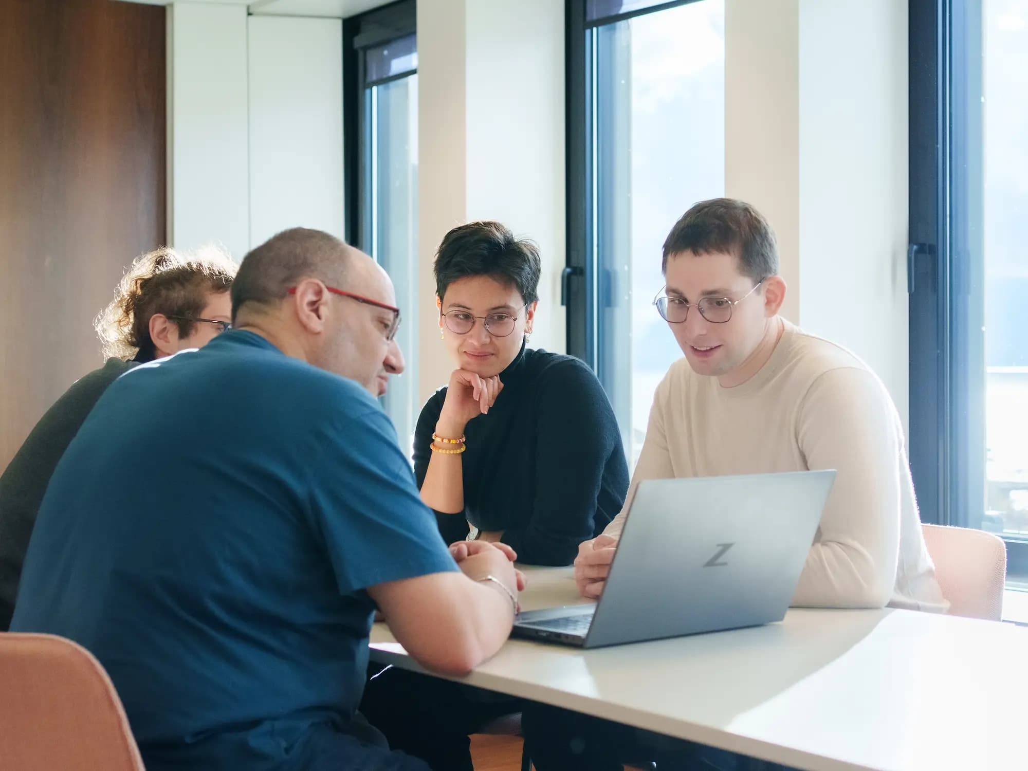 group of TrustID people together for the request a demo widget